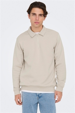 Only & Sons Ceres Half Zip Polo Sil