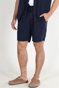 Only & Sons Tel Linen Shorts Dk. Na