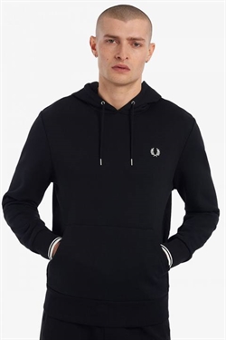 Fred Perry Tipped Hoodie Black