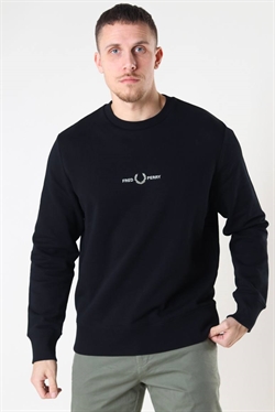 Fred Perry Embroid Crewneck Black