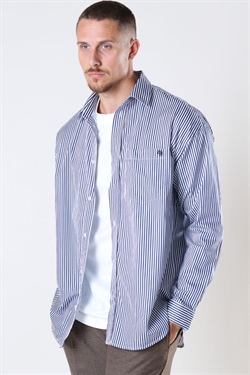 Woodbird Stoll Stripe Skjorte Blue/