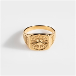 Northern Legacy Compass Ring Gold