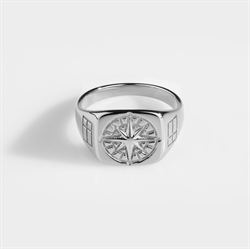 Northern Legacy Compass Ring Silver