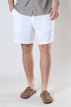 Woodbird Bommy Linen Shorts Off Wh