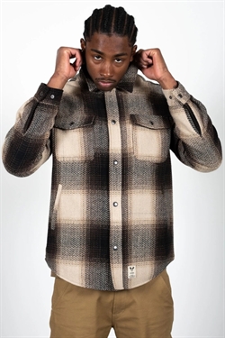 Fat Moose Bryce Overshirt Brown Che