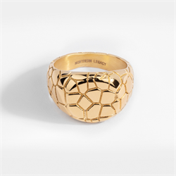 NL Earthquake Signature Ring Gold