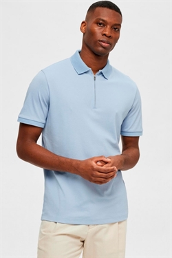 Selected Fave Zip Polo SS Cashmere 