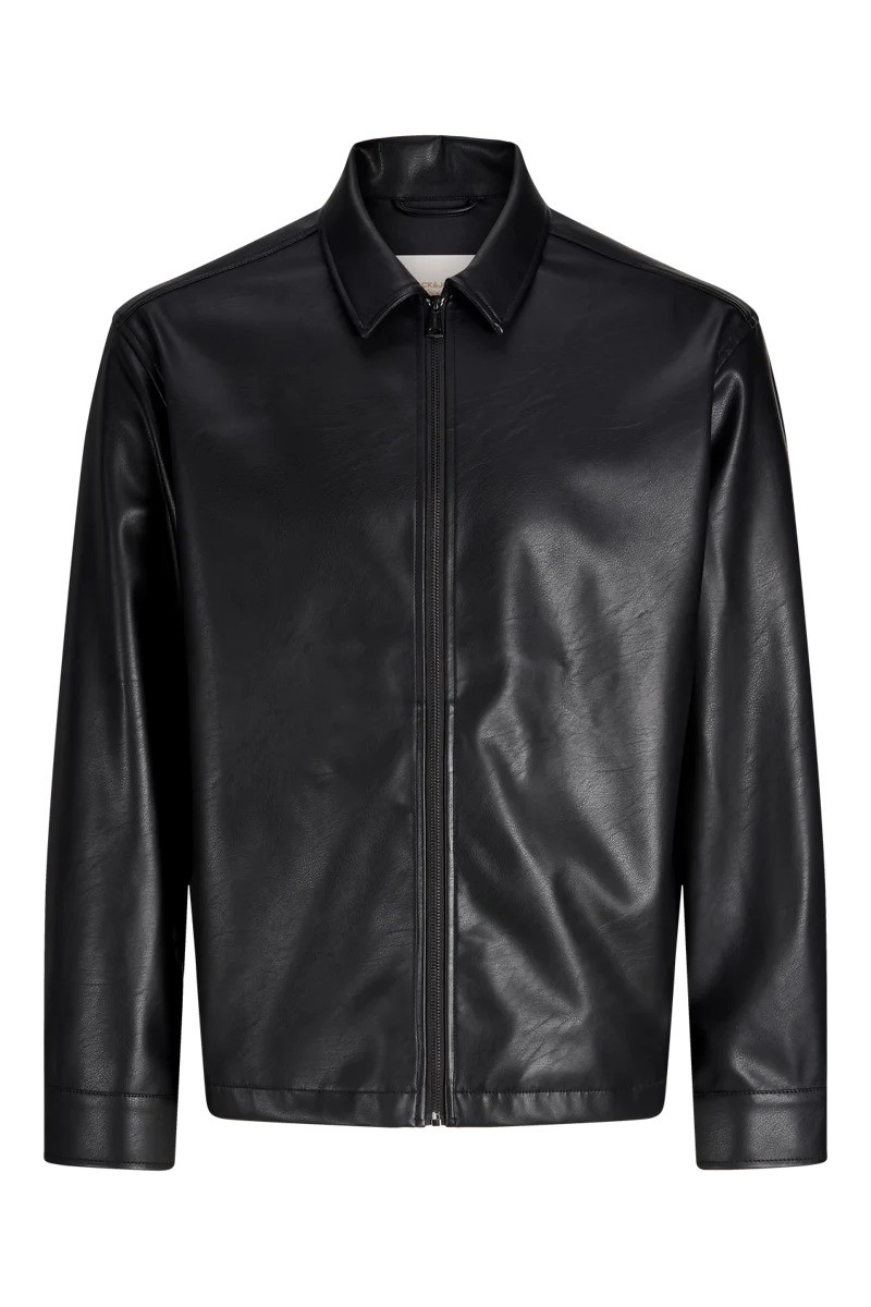 Jack & Jones Party PU Zip Black