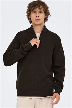 Only & Sons Phil Half Zip Demitasse