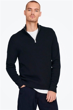 Only & Sons Phil Half Zip Dk. Navy