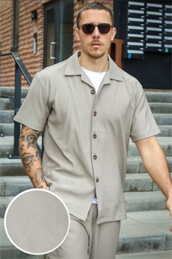 Selected Plisse Resort SS Shirt Gre