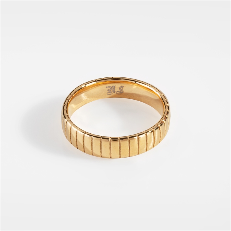 NL Siempre Cut Band Ring Gold