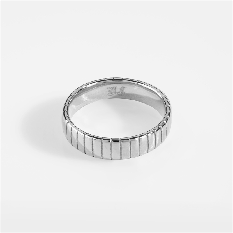 NL Siempre Cut Band Ring Silver