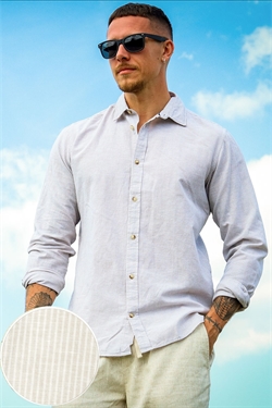 Jack & Jones Summer LS Stripe Tan