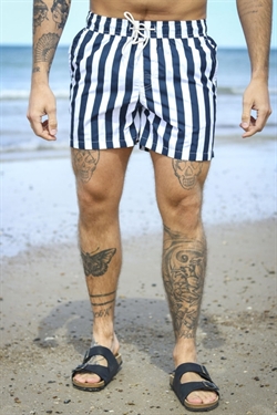 Clean Cut Swim Shorts Navy Stripe