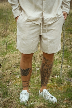 Only & Sons Tel Linen Shorts Oatmea