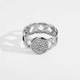 NL Vegvisir Chain Ring Silver