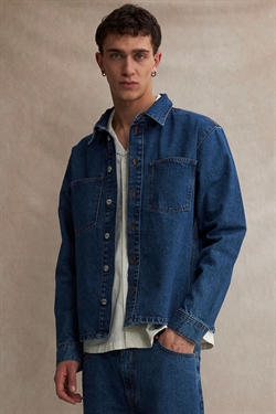 Solid William Overshirt Blue Denim