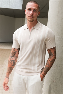 Only & Sons Wyler Zip Polo Silver